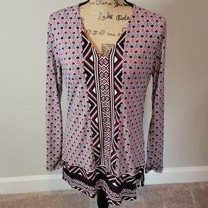 Magnolia Grace mixed print blouse